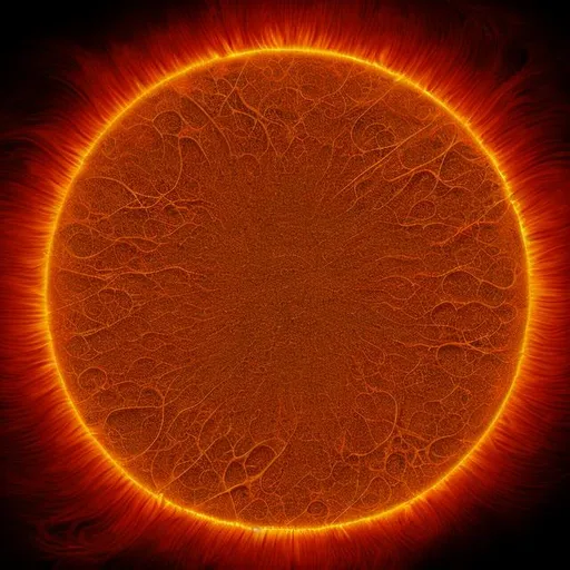Prompt: hellical ray structure oraganic micro tissue sun
