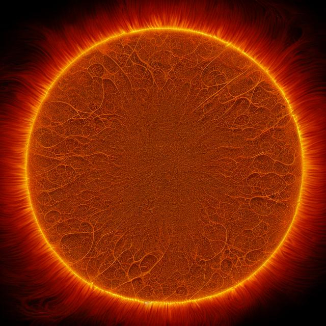 Prompt: hellical ray structure oraganic micro tissue sun
