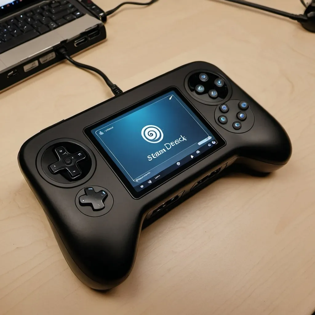 Prompt: Steam deck controller prototype