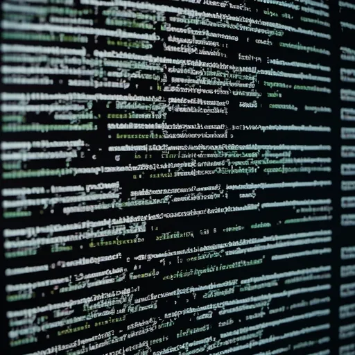 Prompt: High quality image of programming code on a computer screen