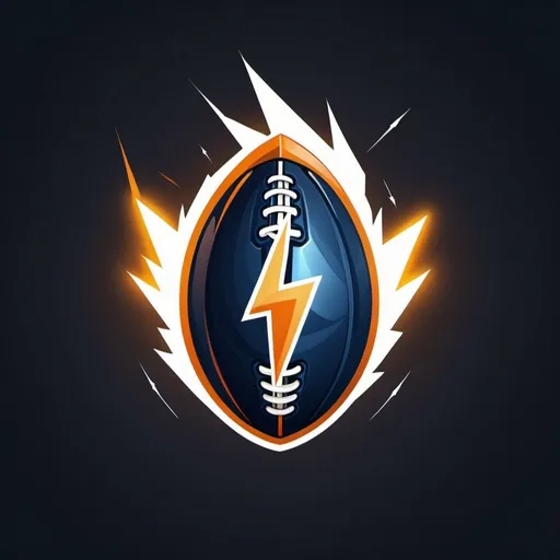 Prompt: sports 
American football Logo using lightning



