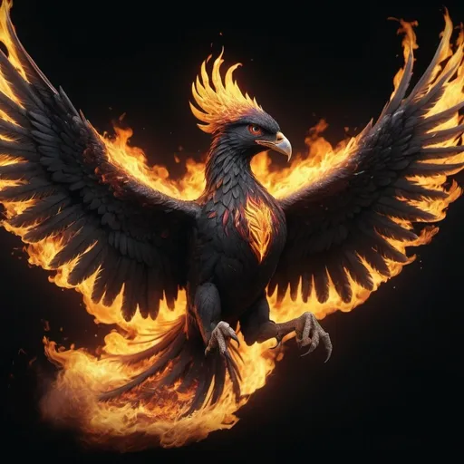 Prompt: A Phoenix rising from the ashes, hyper-realistic, ultra-detailed, high end finish, super HD, 8K post-postproduction, cinematic light, dramatic light, photorealistic ,black tattoo, recovery cfs