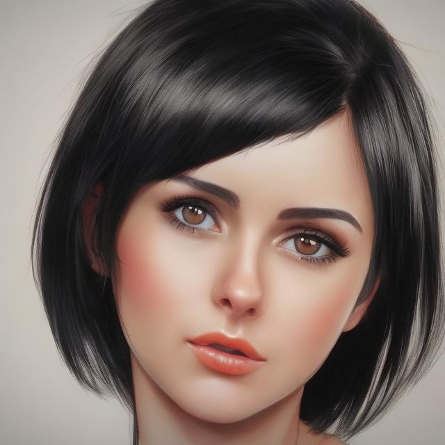 Prompt: Realistic woman with black hair