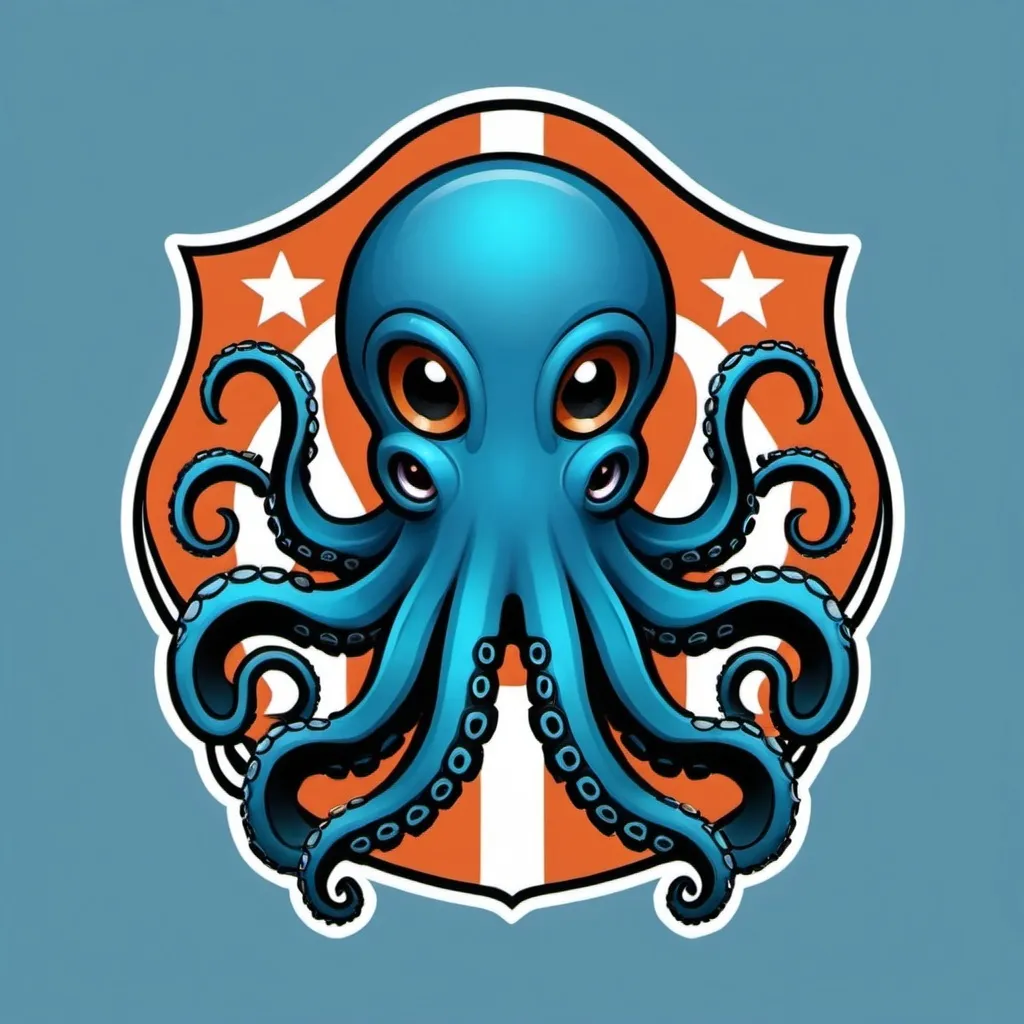 Prompt: An octopues soccer team logo to be used as an avatar
