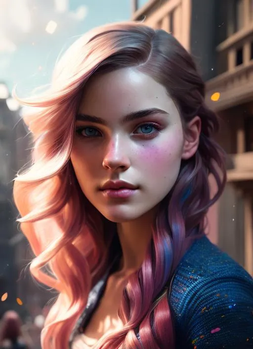 Prompt: Portrait of {character} with {color} hair and with cute face, {background}, perfect composition, hyperrealistic, super detailed, 8k, high quality, trending art, trending on artstation, sharp focus, studio photo, intricate details, highly detailed, by greg rutkowski