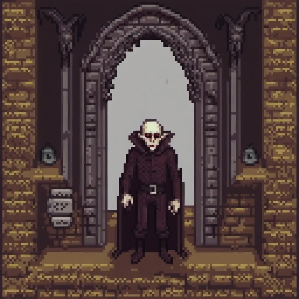 Prompt: Nosferatu in haunted castle 