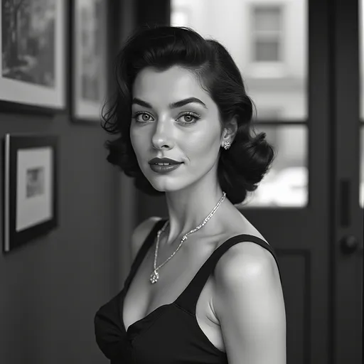Prompt: Beautiful young conservative Italian woman in 1950s Bronx