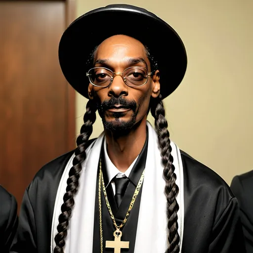 Prompt: Snoop Dogg dressed as rabbi