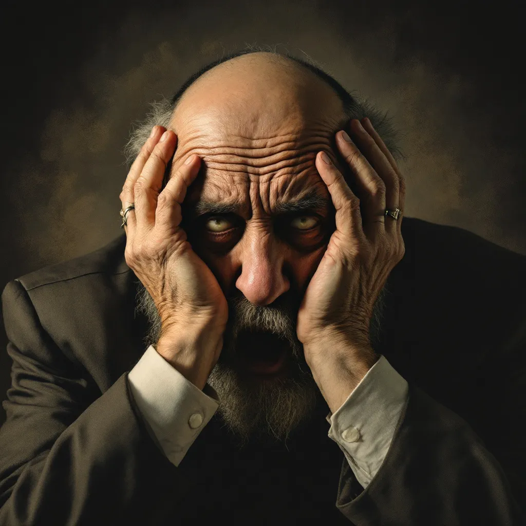 Prompt: Depressed Jewish creep 