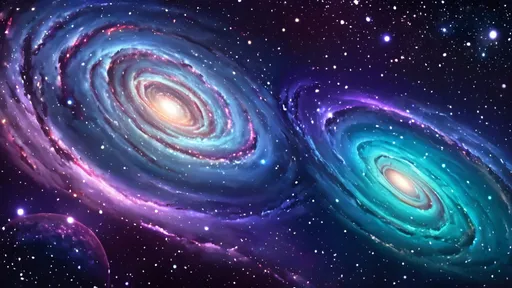 Prompt: (vibrant) galaxy landscape, swirling nebulae with brilliant colors, shimmering stars twinkling in deep space, cosmic dust particles glowing softly, (ultra-detailed), rich shades of indigo, purple, and hints of turquoise, expansive celestial background, mystical atmosphere, vastness of the universe, interstellar wonder, (high quality, 4K)