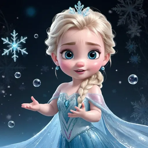 Prompt: Baby Frozen magical