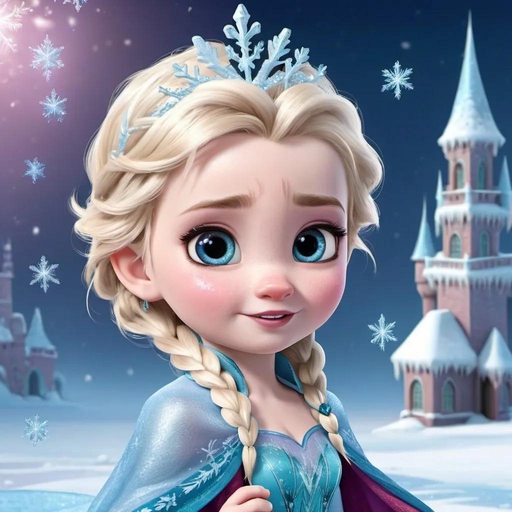 Prompt: Baby Frozen magical