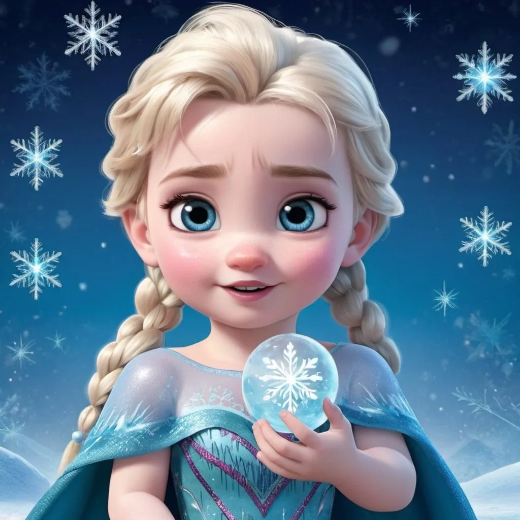 Prompt: Baby Frozen magical