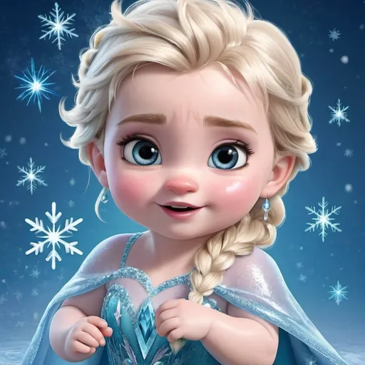 Prompt: Baby Frozen magical