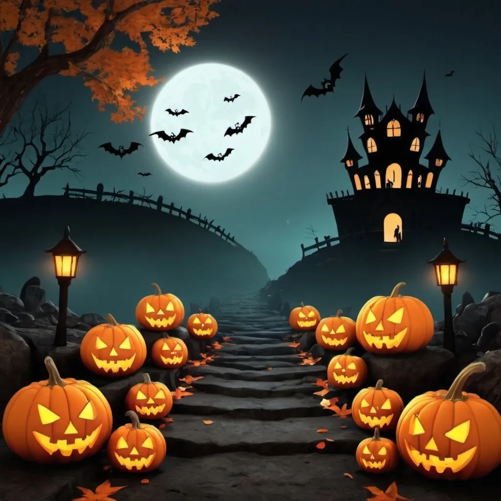 Prompt: buatkan saya helloween animatiom background
