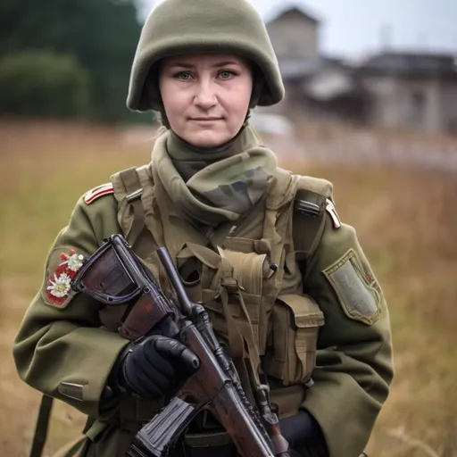Prompt: Polish female soldier in JSDF