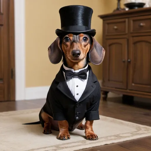 Prompt: Dachshund butler
