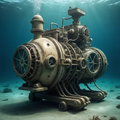 Prompt: Surreal underwater machine. 