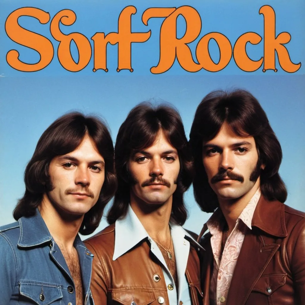Prompt: 1970s soft rock album cover