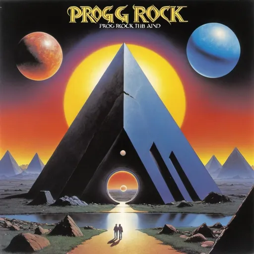 Prompt: 1980s prog rock band album cover
