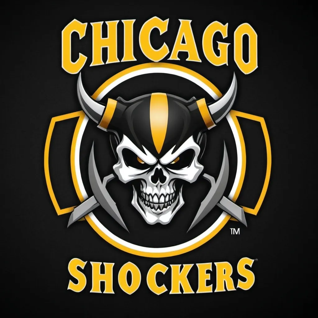 Prompt: a logo for a sports team called the Chicago Shockers
add lightening
more anger
more irish
football related
no faces or skulls
