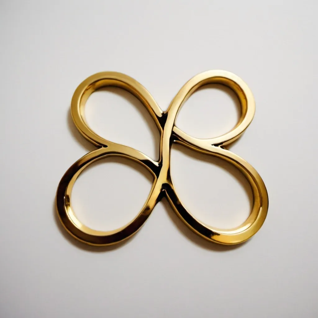 Prompt: Gold infinity symbol for AuTism.