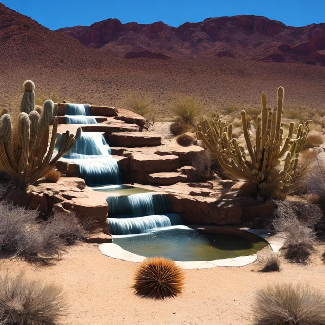 Prompt: Desert Waterfall 