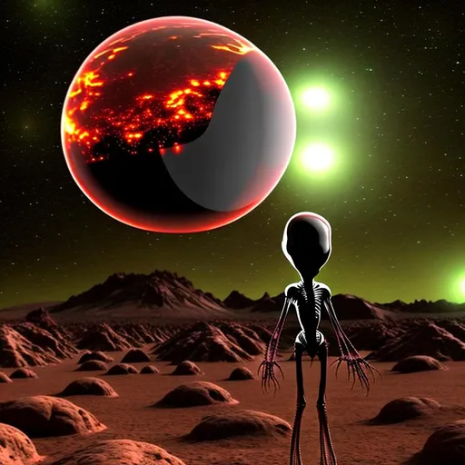 Prompt: Alien on Earth 
