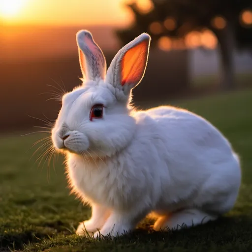 Prompt: bunny in sunset
