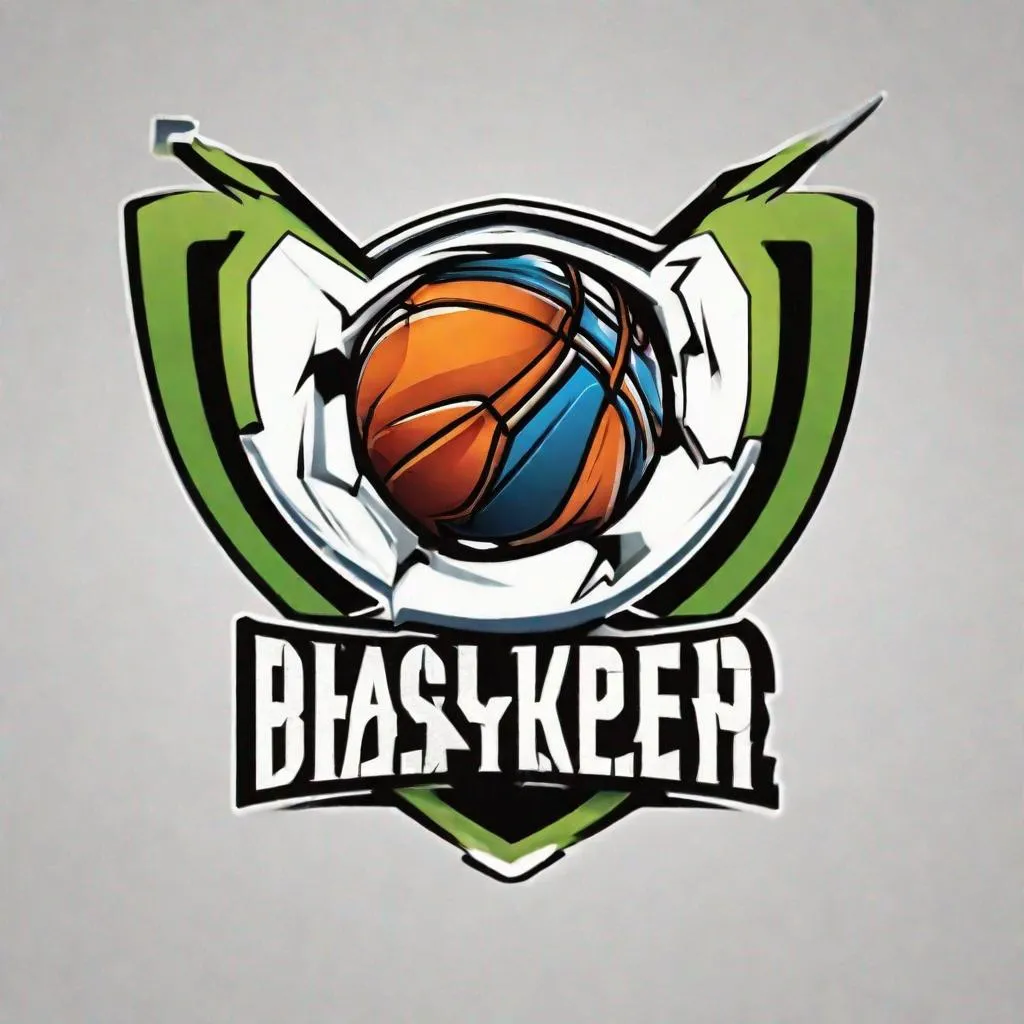 Prompt: football soccer basketball combined logo
