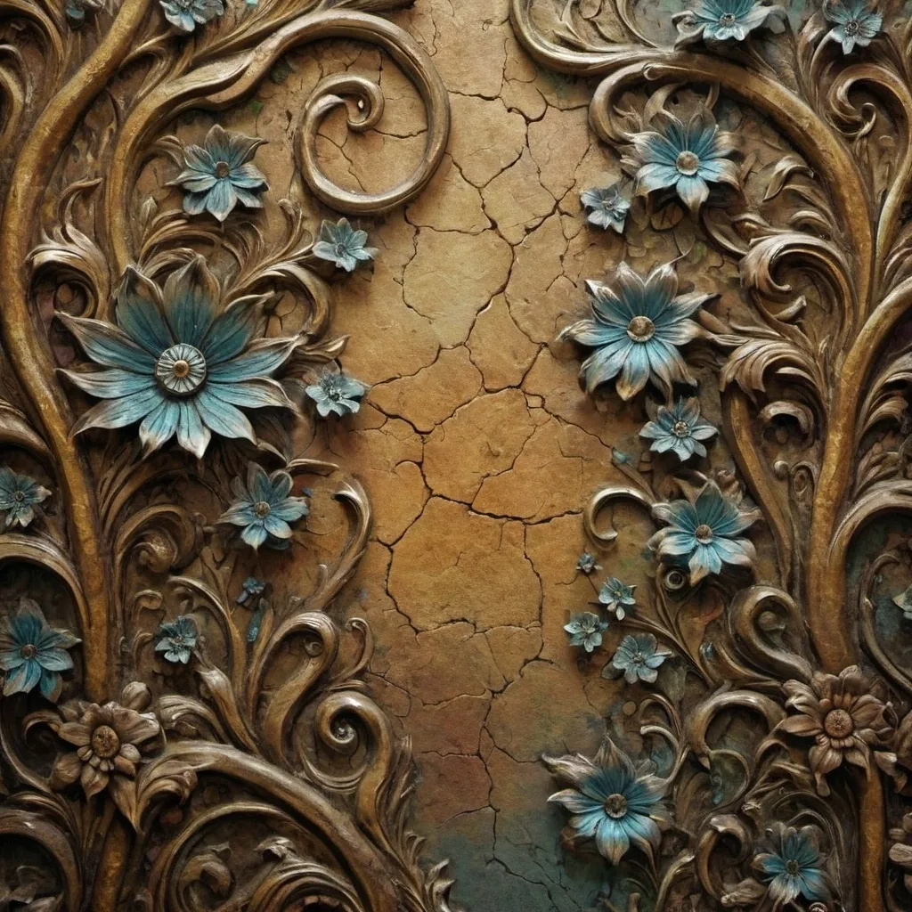 Prompt: Fantasy art texture wall 