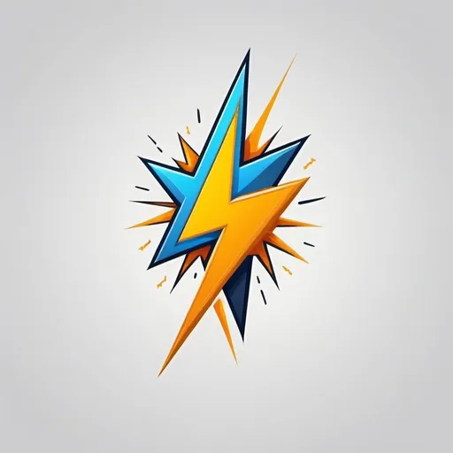 Prompt: Stylized cartoon, electricial logo, simple lines, lightening bolt, illustration, 