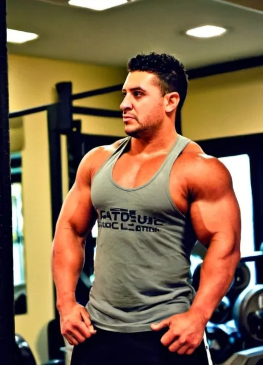 Prompt: alex mauricio burgos montecinos bara musclehunk bodybuilde fatness gym

