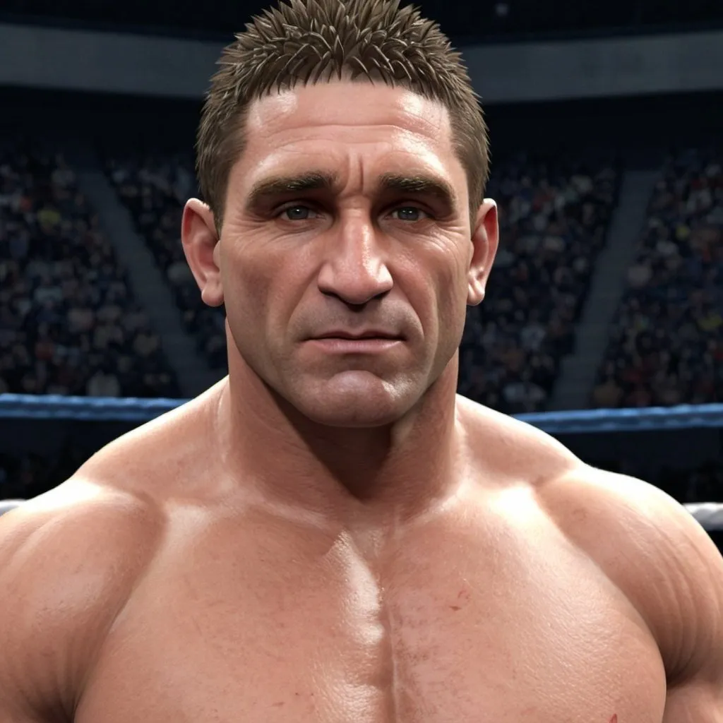 Prompt: ken shamrock smackdown vs raw 2011 portrait
