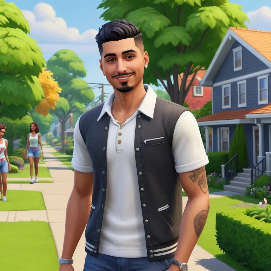 Prompt: alex burgos sims 4