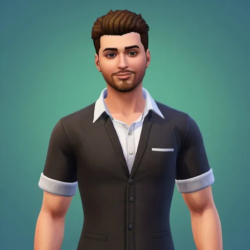 Prompt: gabriel boric the sims 4