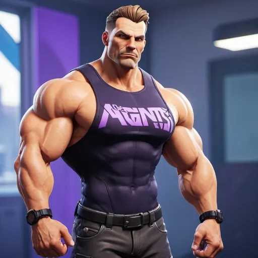 Prompt: ingo rotkapp agents of mayhem musclehunk bodybuilder
