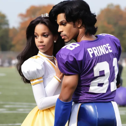 Prompt: Prince/football and a princess/deagon that can breath ice