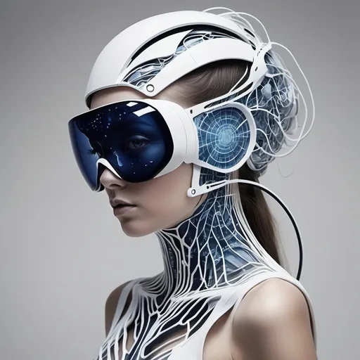 Prompt: A futuristic clothing, an gyeon, future nature, old print, biohackers, designer, art, mapping