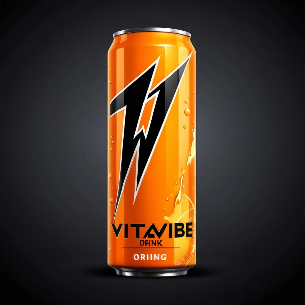 Prompt: energy drink logo orange VITAVIBE

