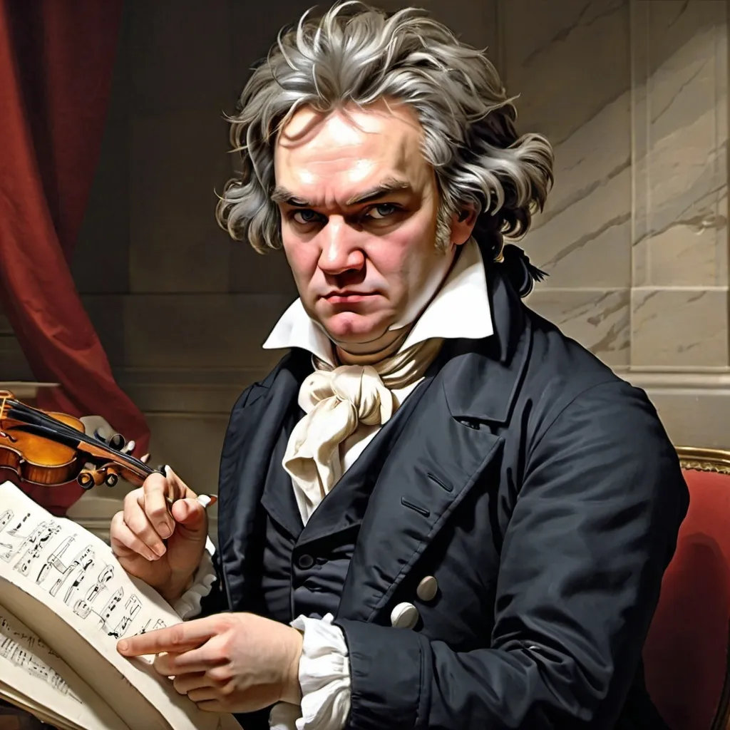 Prompt: beethoven epic picture
