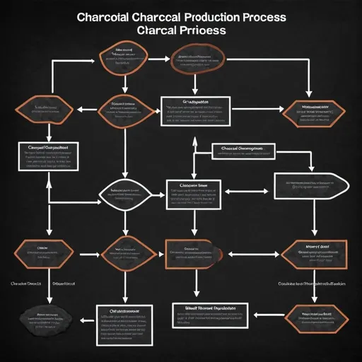 Prompt: Flowchart of the Charcoal Production Process