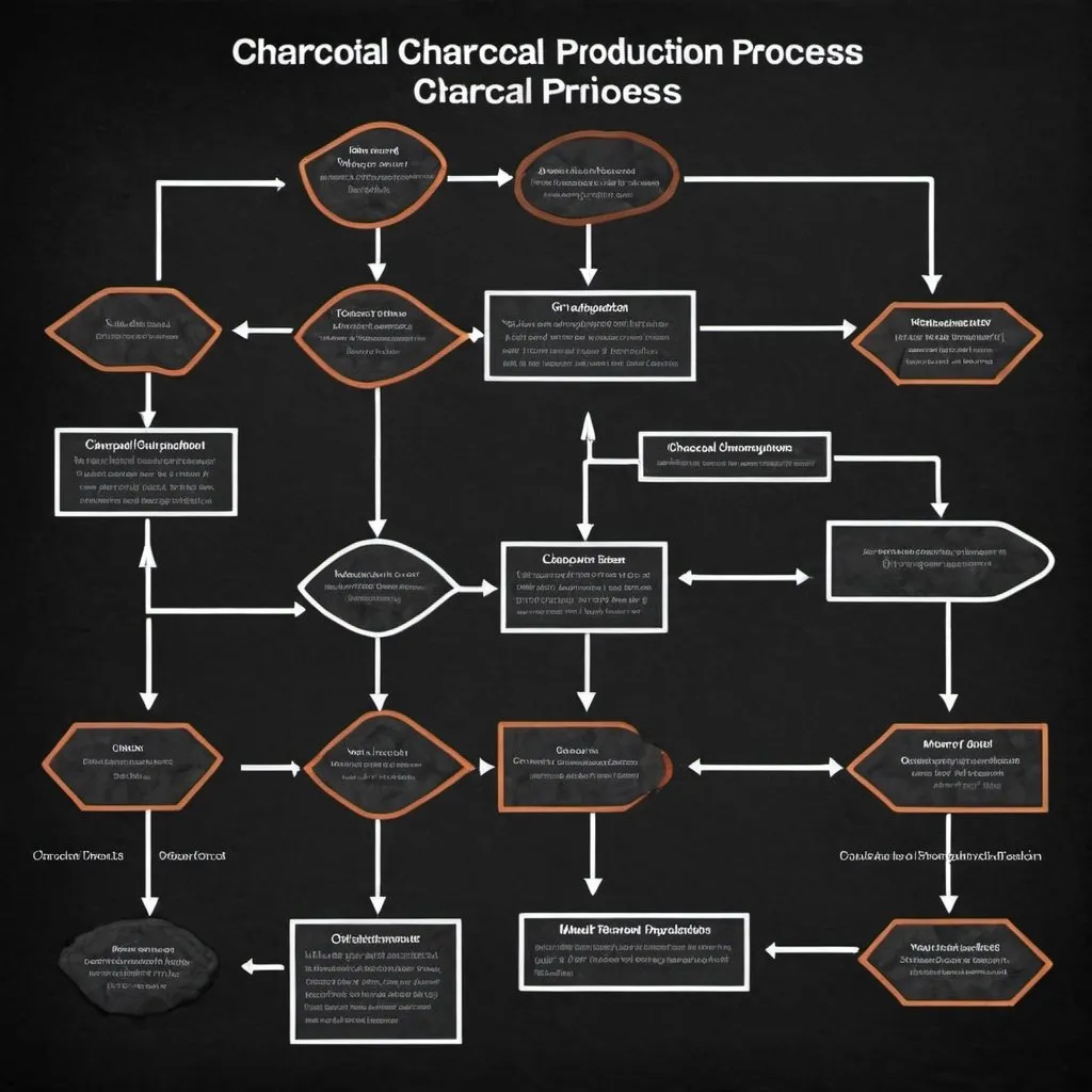 Prompt: Flowchart of the Charcoal Production Process