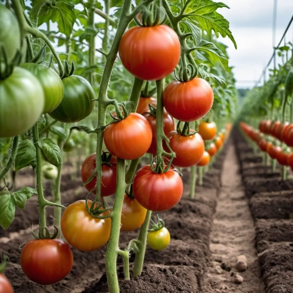 Prompt: Crée une plantation de tomates 