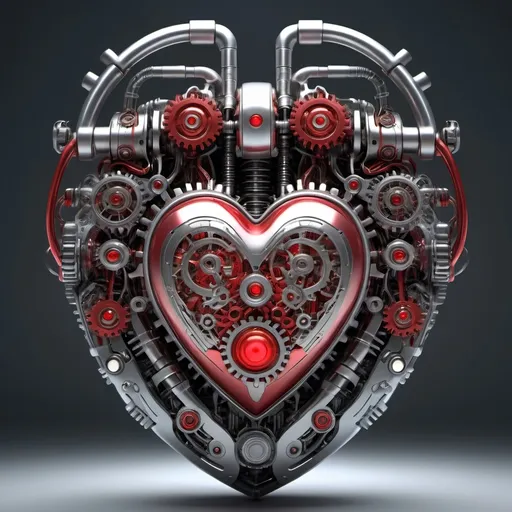 Prompt: an image representing a robot heart