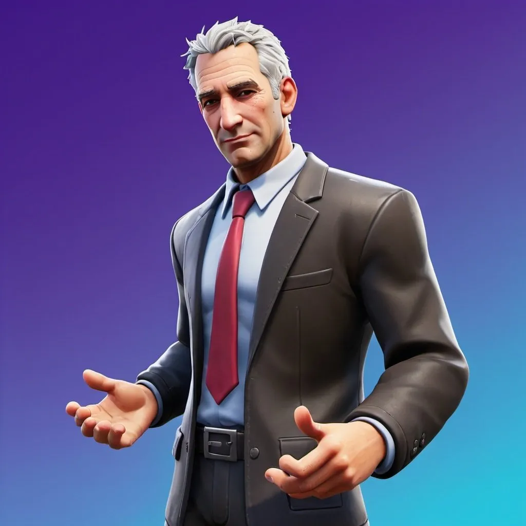 Prompt: Jeffrey Epstein fortnite skin in the fortnite item shop