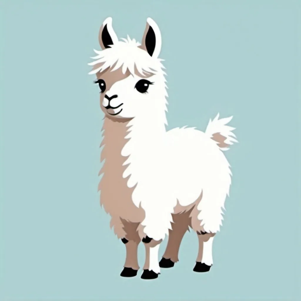 Prompt: llama silhouette, simple, cute llama, white background, left,  eyes to the sky, studio ghibi, CFG=7