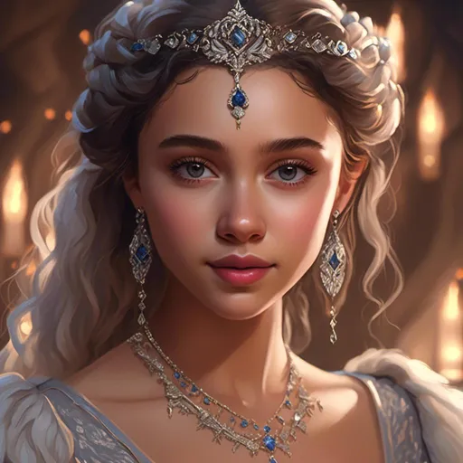 Prompt: <mymodel>Realistic portrait of a seventeen-year-old Targaryen princess, other ethnicity, realistic style, detailed facial features, noble expression, luxurious, royal setting, dynamic lighting, high definition, realistic, regal, royal attire, sophisticated, opulent ambiance
