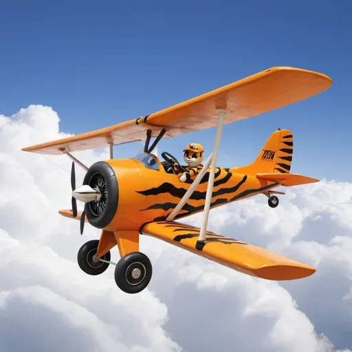 Prompt: Tiger driver airplane 