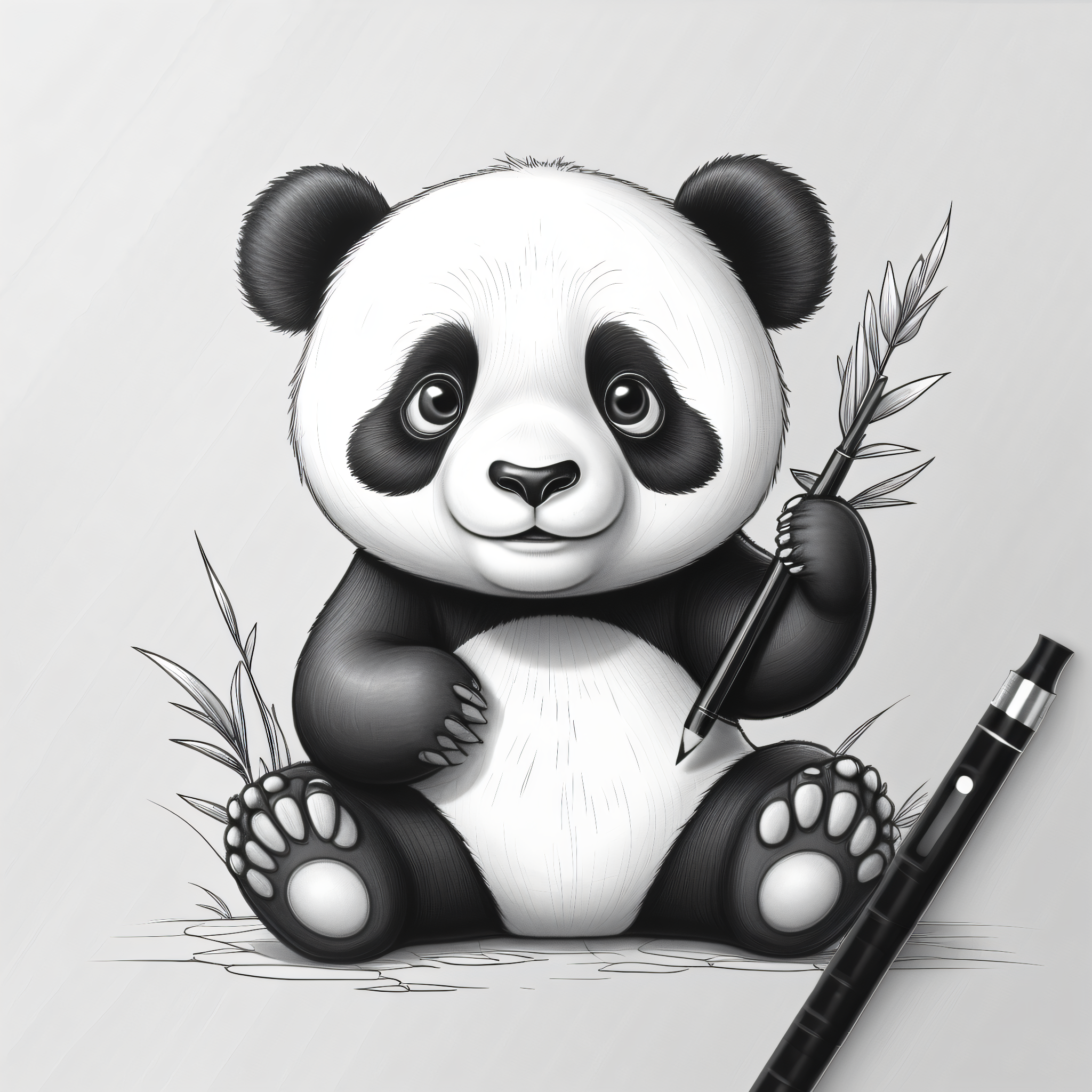 Cute Panda Drawing in MS Paint | MS Paint Cartoon Panda Drawing in MS Pa...  : r/mspaint